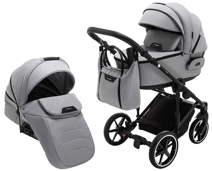 Коляска 2 в 1 Adamex Porto Light LUX TK-56 серый