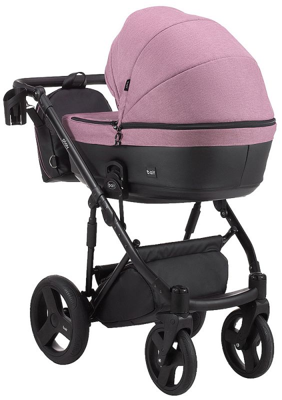 Коляска 2 в 1 Bair Play Plus Soft BPS-948 бузковий - чорний (шкіра)