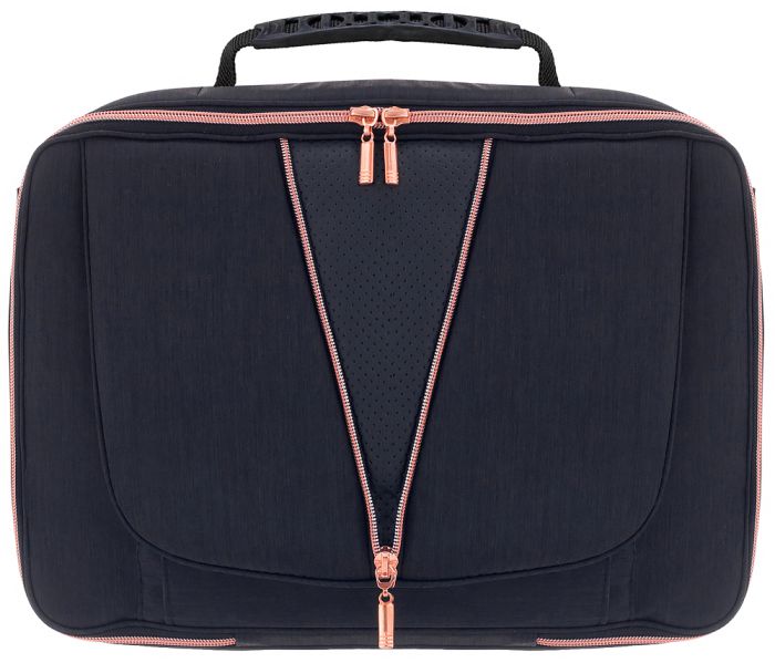 Коляска 2 в 1 Adamex Sierra Polar (Pink Gold) SR408 черный - черный кожа (перфорация)