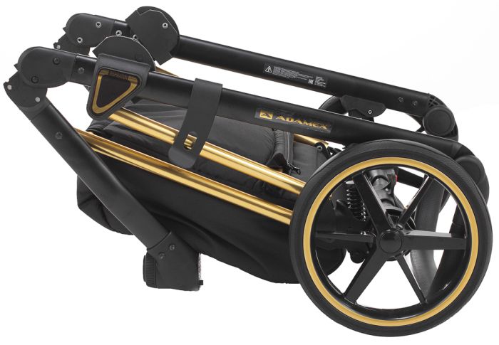 Коляска 2 в 1 Adamex Belissa Special Edidion (Gold) PS-526 коричневий - коричнева шкіра (перфорація)