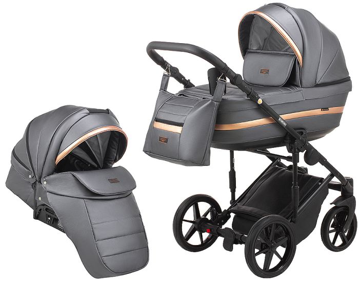 Коляска 2 в 1 Adamex Rimini ECO кожа 100% RI-254