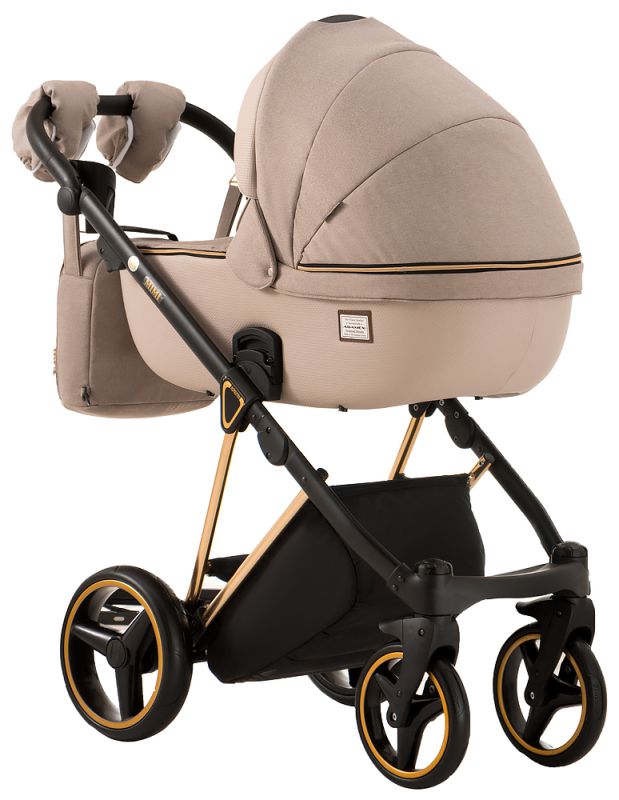 Коляска 2 в 1 Adamex Mimi Polar (Gold) Y847 капучіно - капучіно шкіра (видавлена точка)