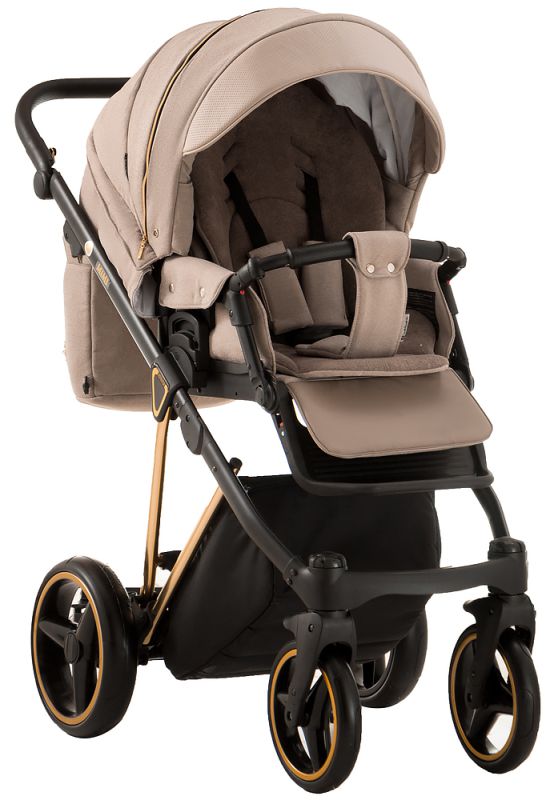Коляска 2 в 1 Adamex Mimi Polar (Gold) Y847 капучіно - капучіно шкіра (видавлена точка)