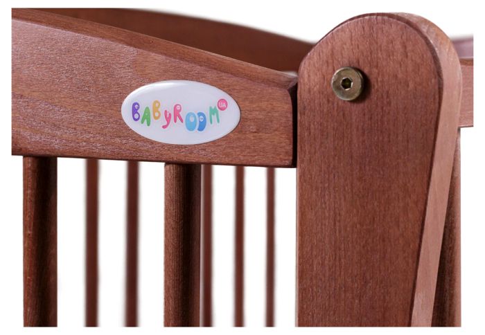 Кровать Babyroom Елит маятник, ящик, откидной бок DEMYO-5  бук тик