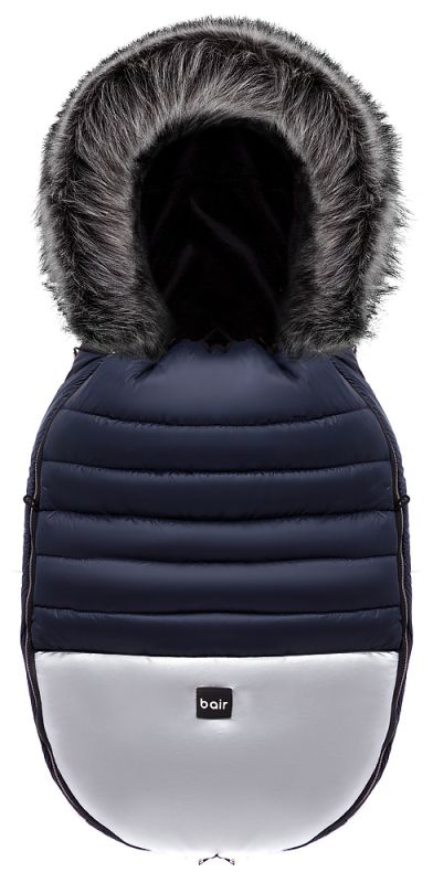Зимний конверт Bair Polar premium  темно-синий - серебро кожа