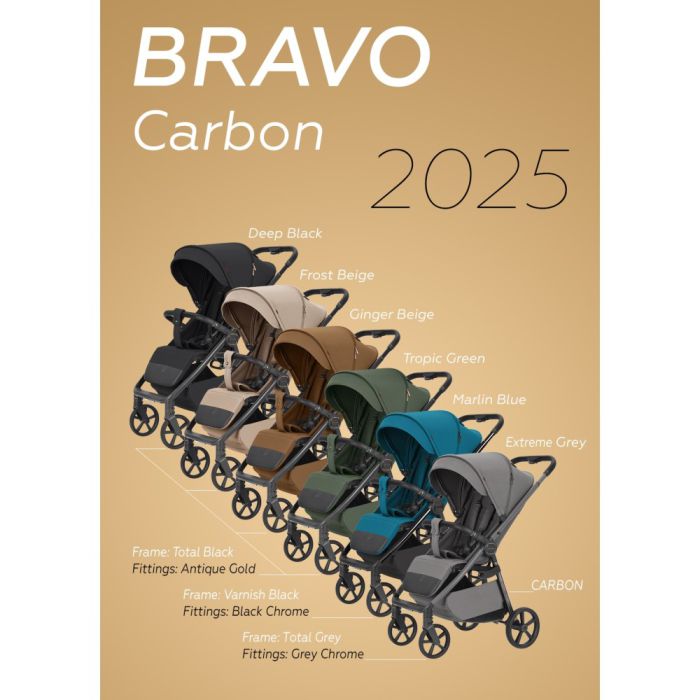 Прогулянкова коляска CARRELLO Bravo Carbon CRL-5530 Deep Black