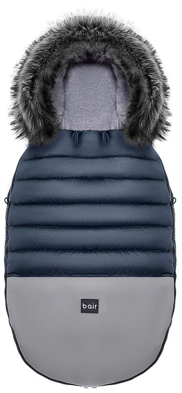 Зимний конверт Bair Polar premium  темно-синий - серая кожа