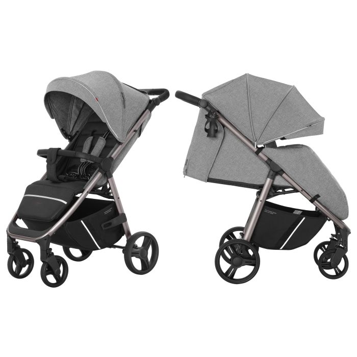 Коляска прогулочная Carrello Bravo CRL-8512/1 Metal Grey + дождевик L