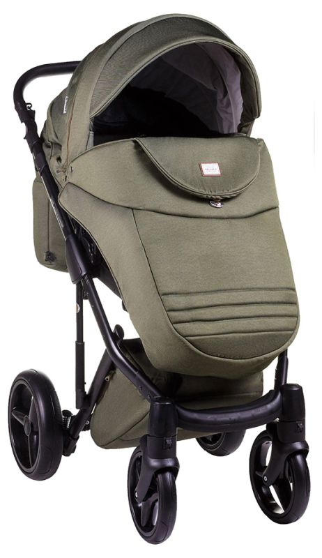 Коляска 2 в 1 Adamex Luciano jeans Q7 хаки
