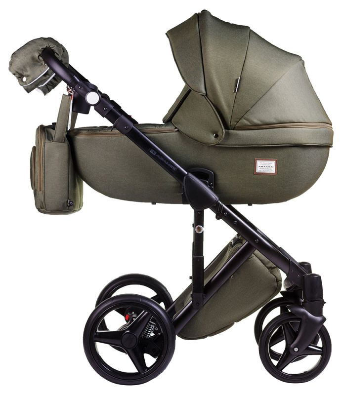 Коляска 2 в 1 Adamex Luciano jeans Q7 хаки