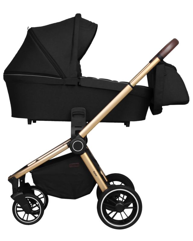 Коляска 2 в 1 CARRELLO Epica CRL-8510 Space Black +дождевик золотая (бронзовая) рама