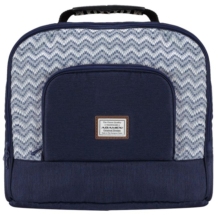 Коляска 2 в 1 Adamex Luciano jeans Q203 синій (зигзаг)
