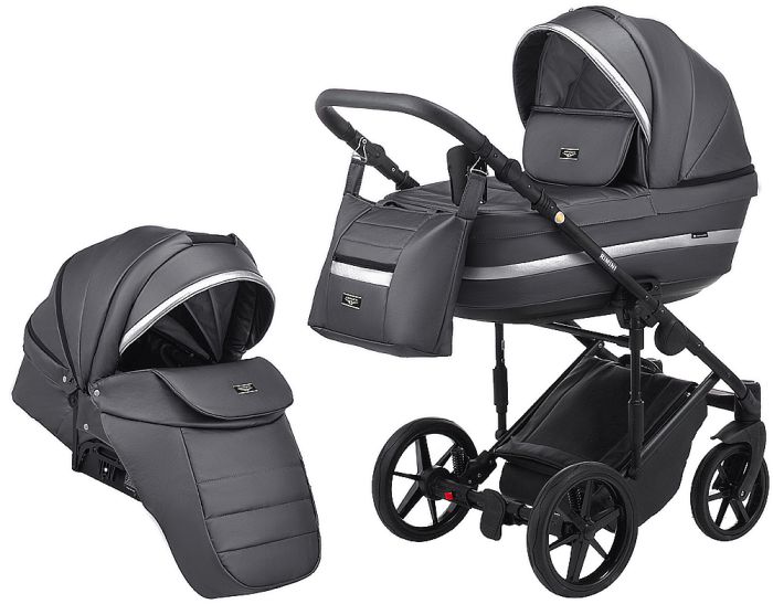 Коляска 2 в 1 Adamex Rimini ECO кожа 100% RI-211