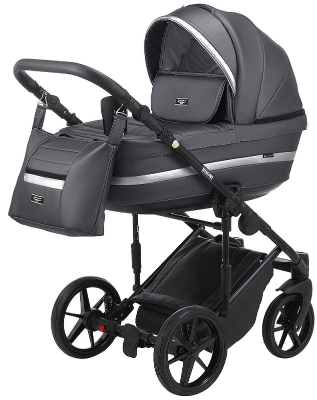 Коляска 2 в 1 Adamex Rimini ECO кожа 100% RI-211