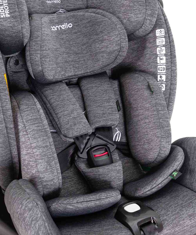 Автокресло CARRELLO Meteorit+ CRL-17515 Carbon Grey i-Size 40-150см ISOFIX с поворотом и опорной стойкой