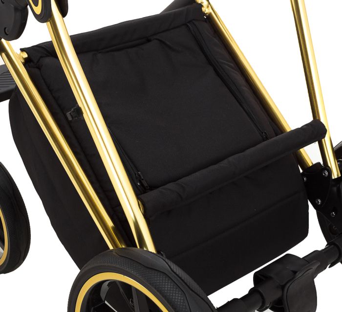 Коляска 2 в 1 Adamex Porto Special Edition (Gold) TK-605 темно-синій (вензелі)