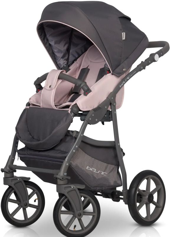 Коляска 2 в 1 Riko Basic Pastel 03 Powder Pink