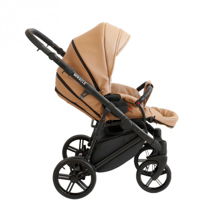 Коляска 2 в 1 Broco Miracle Black (beige, бежевий)