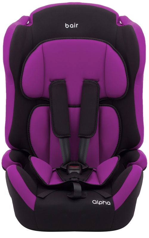 Автокресло Bair Alpha 1/2/3 (9-36 кг) DA2418 черный - фиолетовый