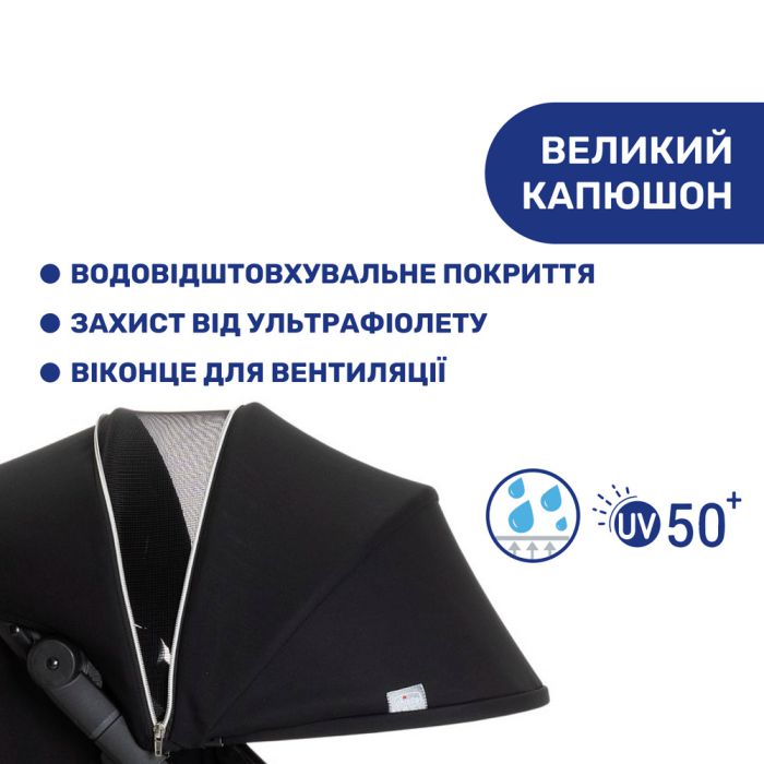 Прогулянкова коляска Chicco WE Black