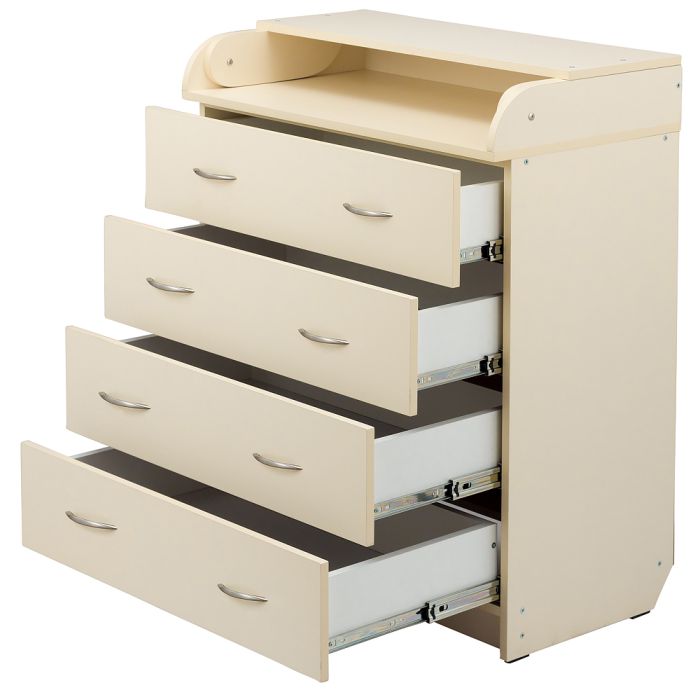 Пеленальный комод Babyroom Комод 4 тел.Big 102x80x50  ваниль