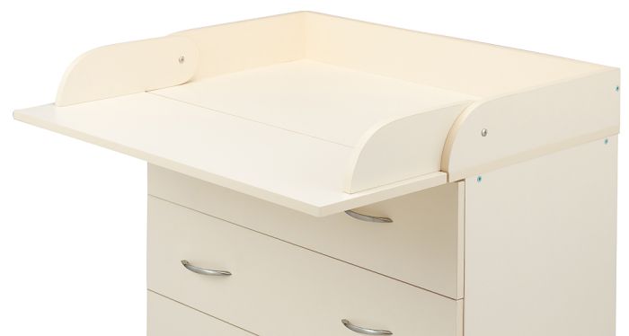 Пеленальный комод Babyroom Комод 4 тел.Big 102x80x50  ваниль