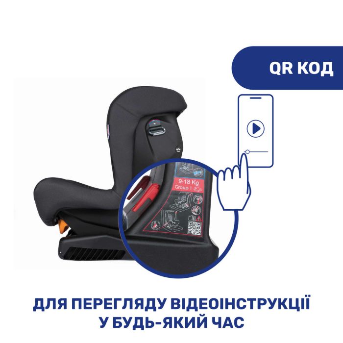 Автокресло Chicco Cosmos, группа 0+/1 Jet Black