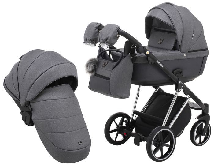 Коляска 2 в 1 Adamex Belissa Special Edidion (Chrome) PS-609