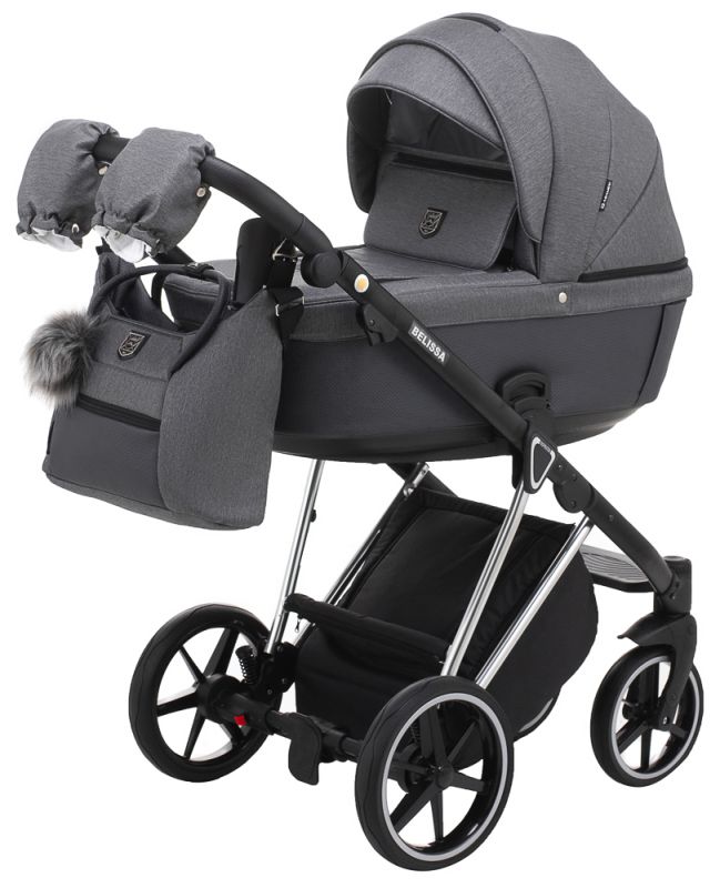 Коляска 2 в 1 Adamex Belissa Special Edidion (Chrome) PS-609
