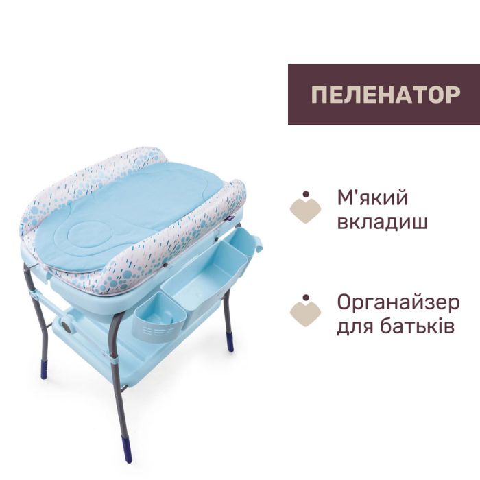 Столик для пеленания Chicco с ванночкой Cuddle & Bubble Ocean