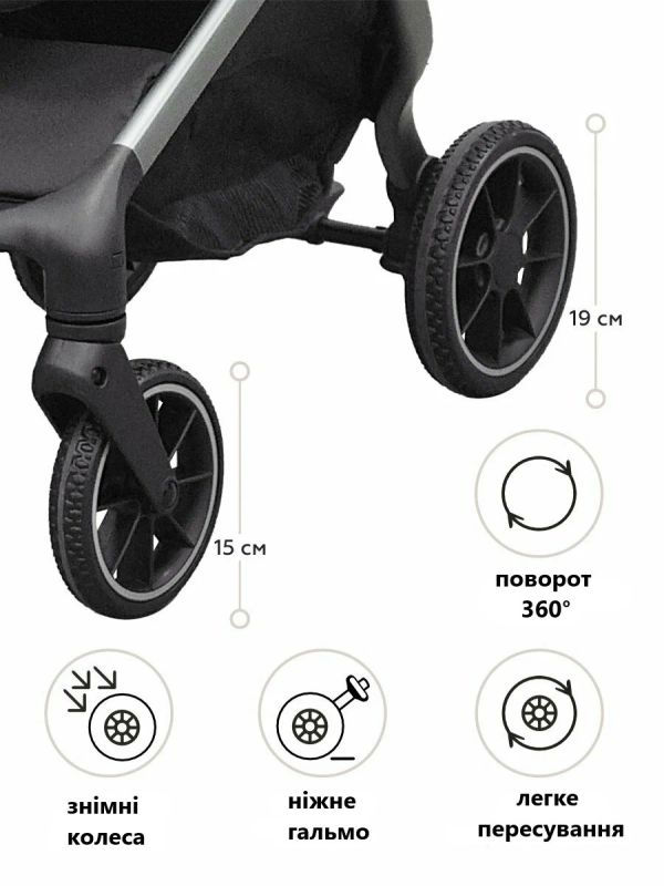 Коляска прогулочная CARRELLO Atom M CRL-5527 Alloy Grey