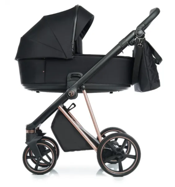 Коляска 2 в 1 Roan ivi Black ECO Rose Gold 2.0