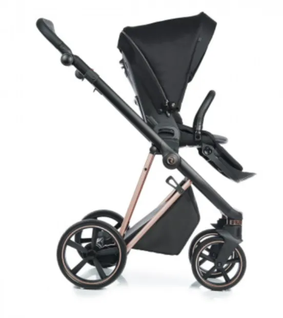 Коляска 2 в 1 Roan ivi Black ECO Rose Gold 2.0