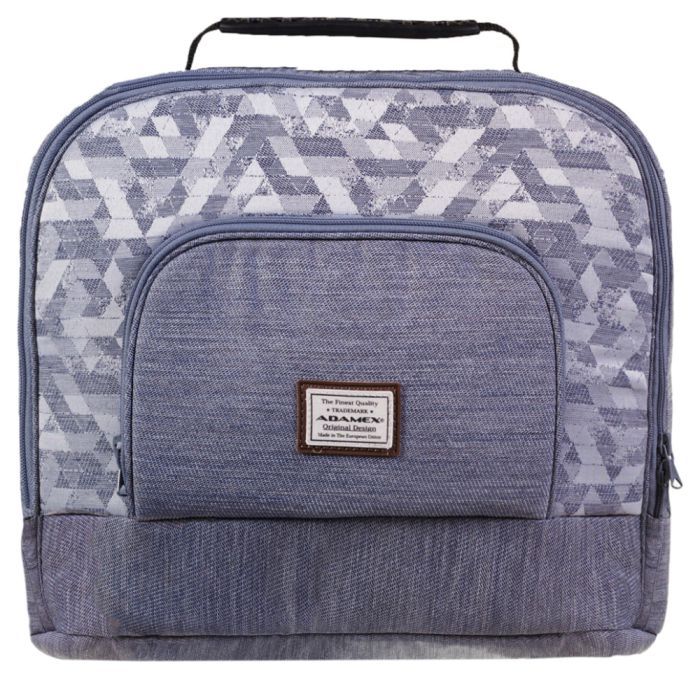 Коляска 2 в 1 Adamex Luciano jeans Q209 сірий (абстракція)