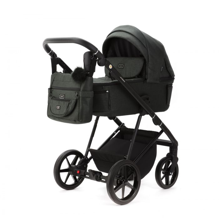 Коляска 2 в 1 Adamex Vasco TK-105 зеленая ткань