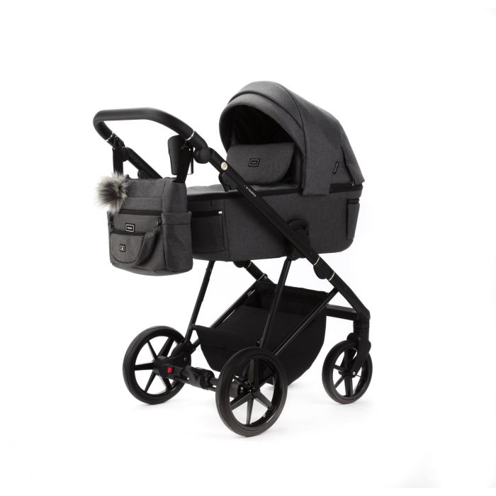 Коляска 2 в 1 Adamex Vasco TK-57 графит ткань