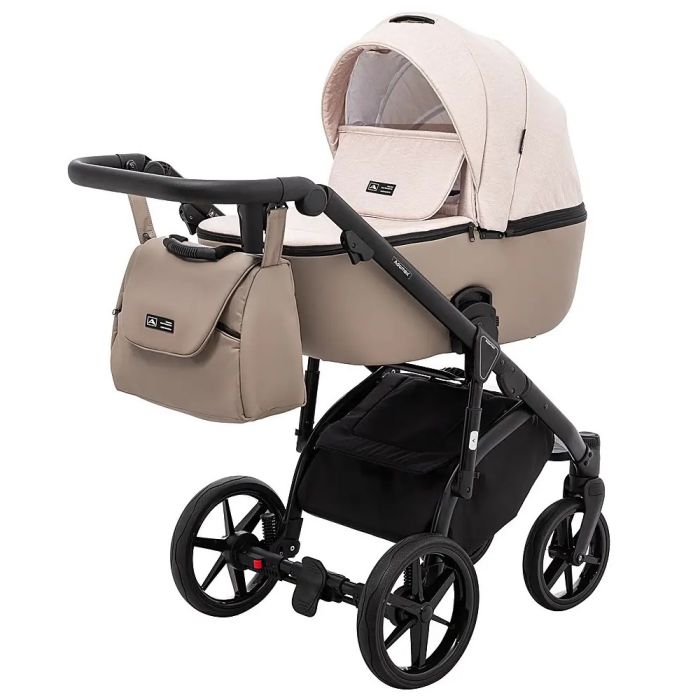 Коляска 2 в 1 Adamex Nola PS-160 бежевый / капучино