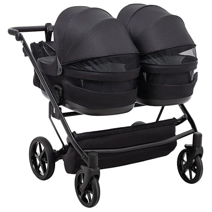Коляска 2 в 1 для двойни Adamex Leo Duo Tip Black (TК-53)