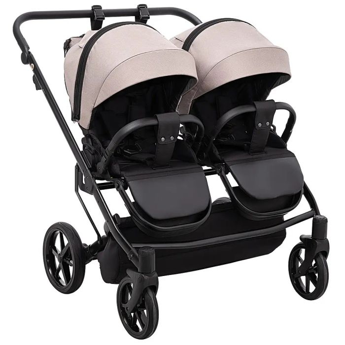 Коляска 2 в 1 для двойни Adamex Leo Duo Tip Capuchino (TК-72)
