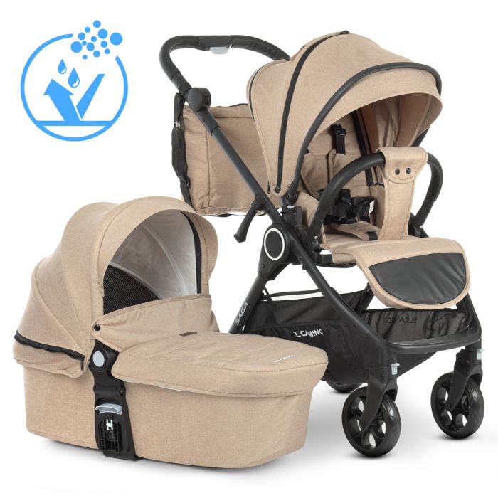 Коляска 2 в 1 El Camino ME 1085 SAGA Denim Beige