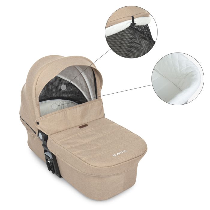 Коляска 2 в 1 El Camino ME 1085 SAGA Denim Beige