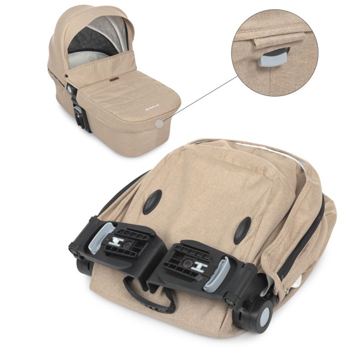 Коляска 2 в 1 El Camino ME 1085 SAGA Denim Beige