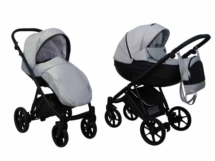 Коляска 2 в 1 Mikrus Viva Sport 7 серая ткань