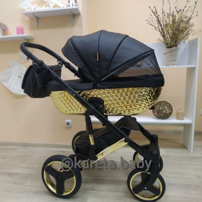 Коляска 2 в 1 Mikrus Crystal 28 черный