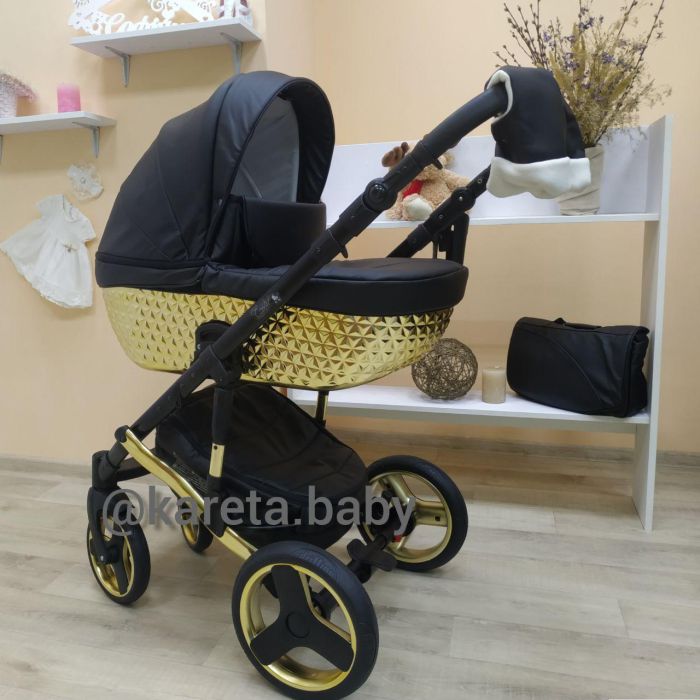 Коляска 2 в 1 Mikrus Crystal 28 черный