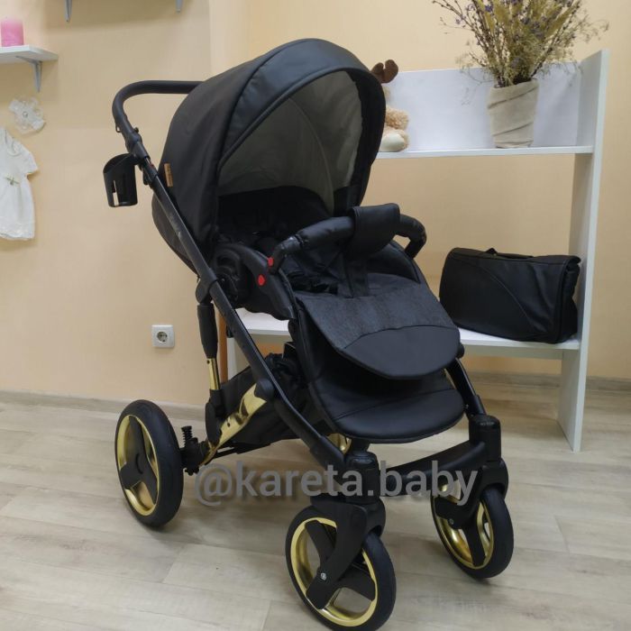 Коляска 2 в 1 Mikrus Crystal 28 черный