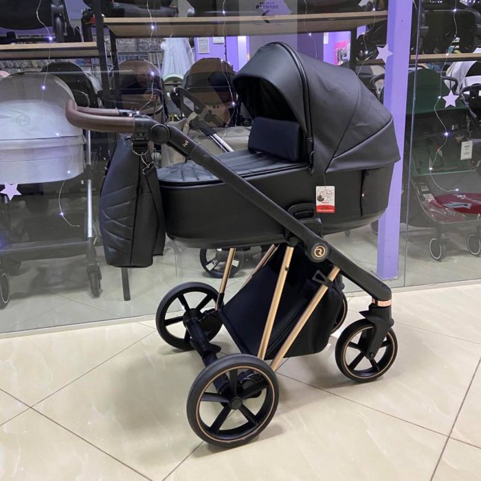 Коляска 2 в 1 Roan ivi Black ECO Rose Gold 2.0