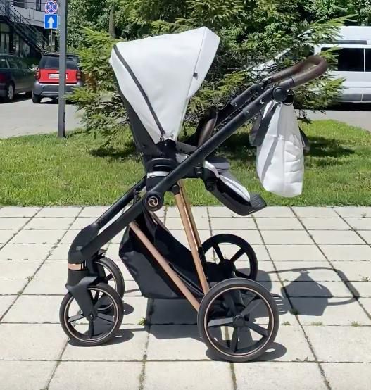 Коляска 2 в 1 Roan ivi White ECO Rose Gold 2.0