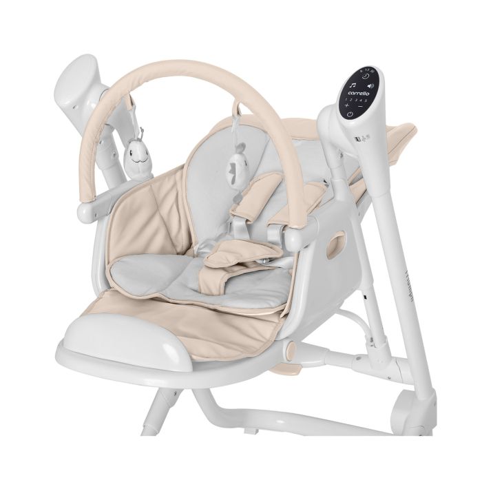 Стульчик-качели CARRELLO Triumph сенсорная панель CRL-10302 Cream Beige