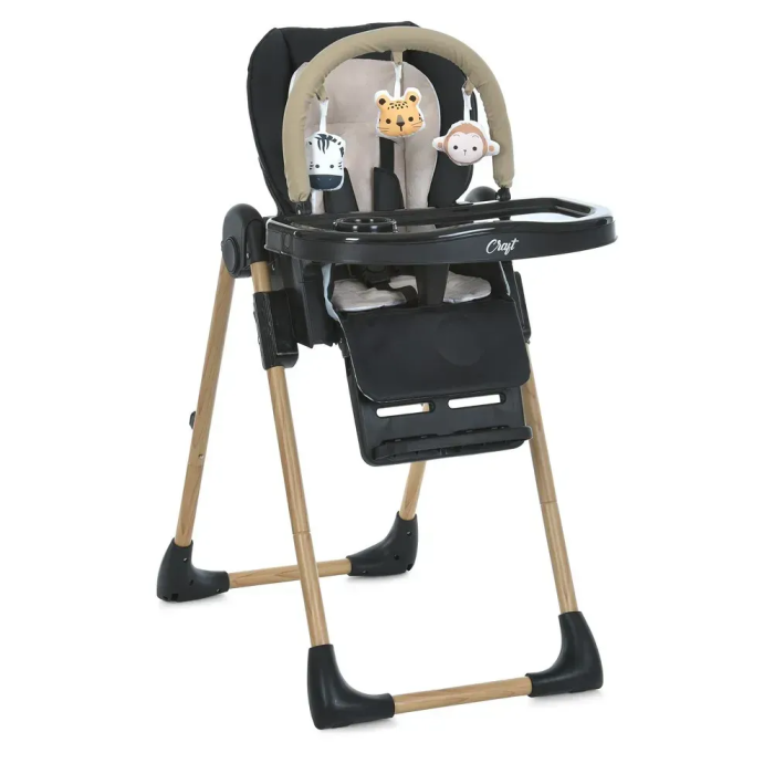 Стульчик для кормления El Camino CRAFT  ME 1115-W Black